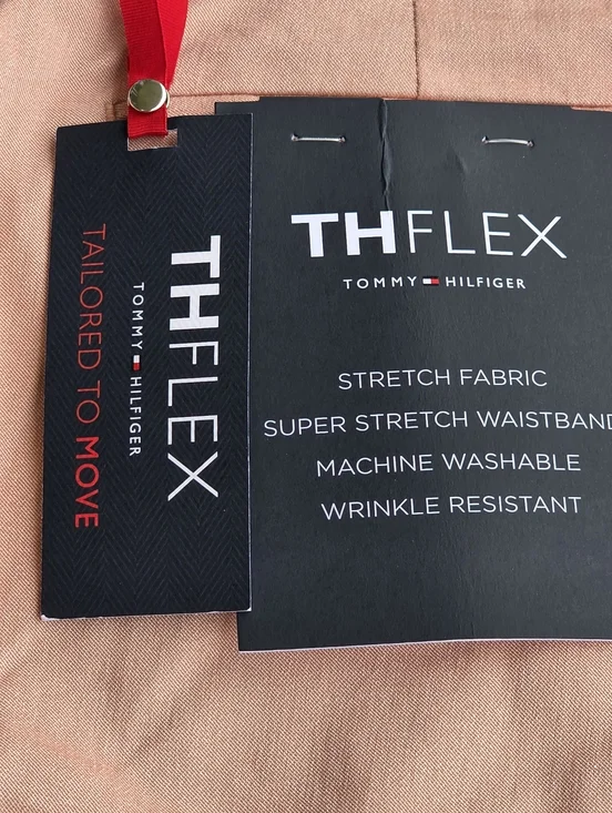 Tommy Hilfiger THFLEX Men's Dress Pants 36x32 Stretch Coral NWT $95 MRSP Career - Picture 3 of 6